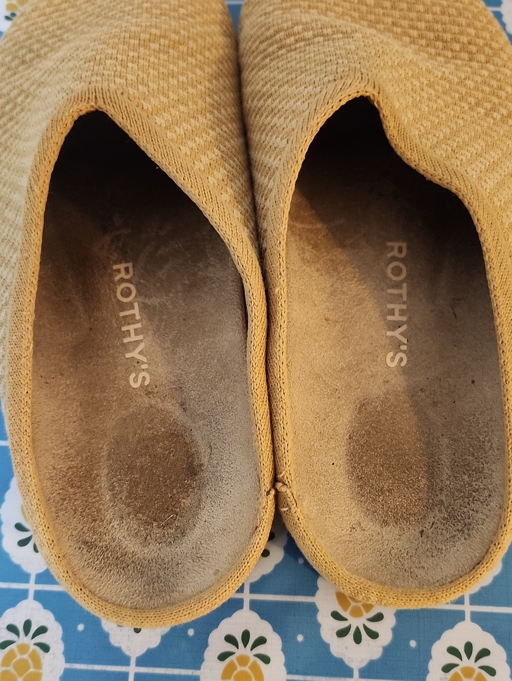 Rothy Flax The Casual Clogs Knit Arch Support Size 8 - Picture 4 of 5